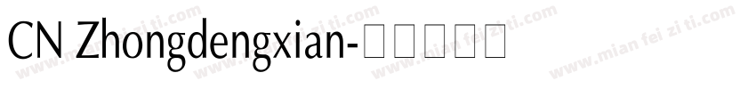 CN Zhongdengxian字体转换